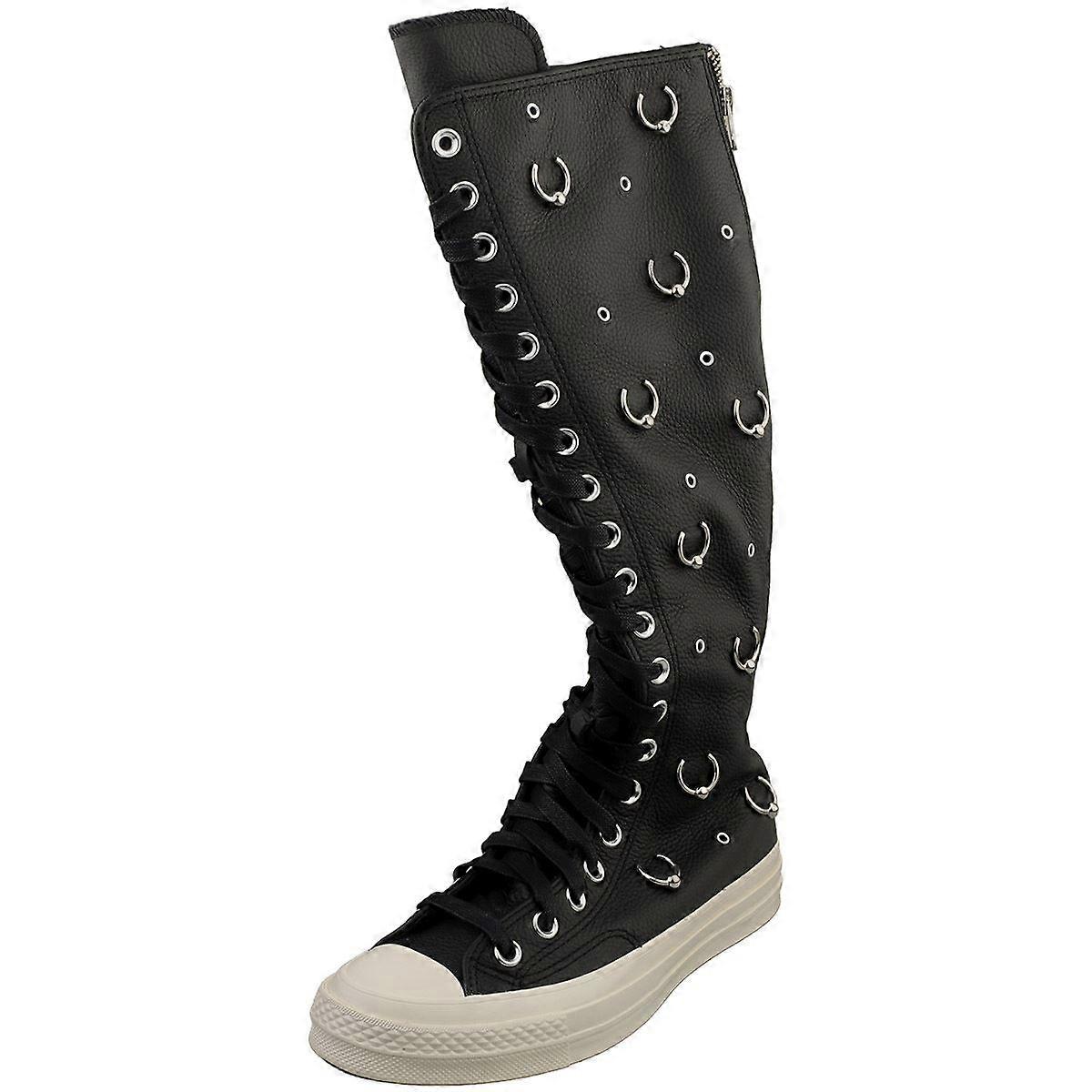 Converse Chuck 70 Xx Hi Womens Knee High Boots in Black Egret
