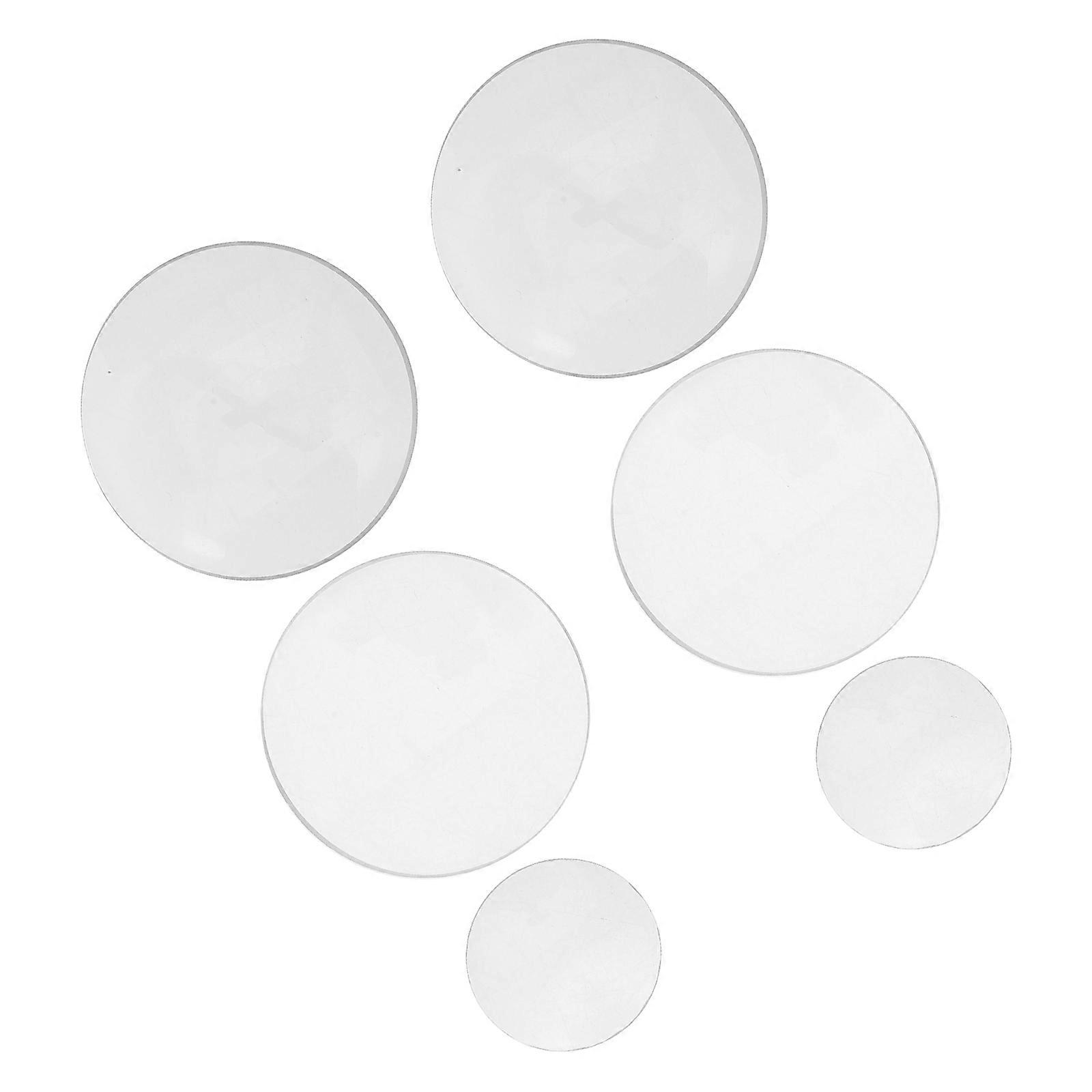 6pcs Double Convex Glass Lens Optical Lens 3cm/5cm/5cm Diameter 50mm/100mm/300mm Focal Length for Labs