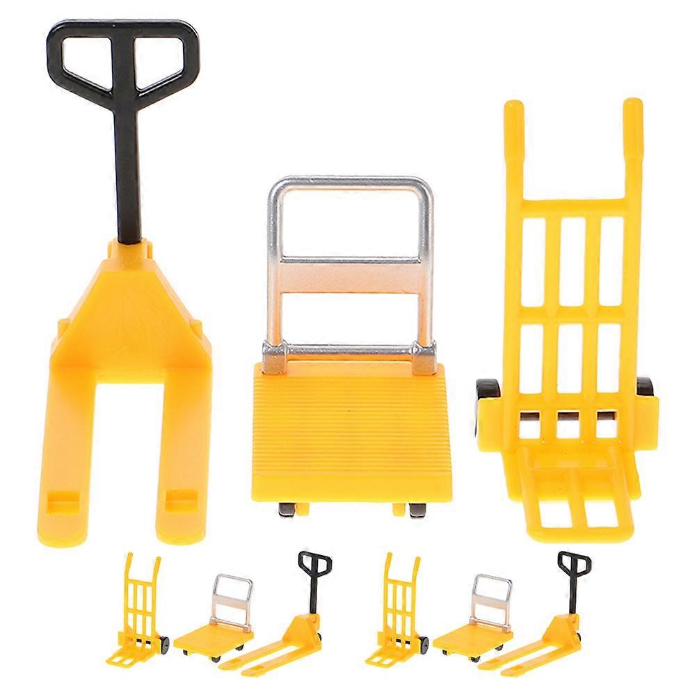Miniature Hand Trolley Forklift Platform Cart Models for Learning 9Sets