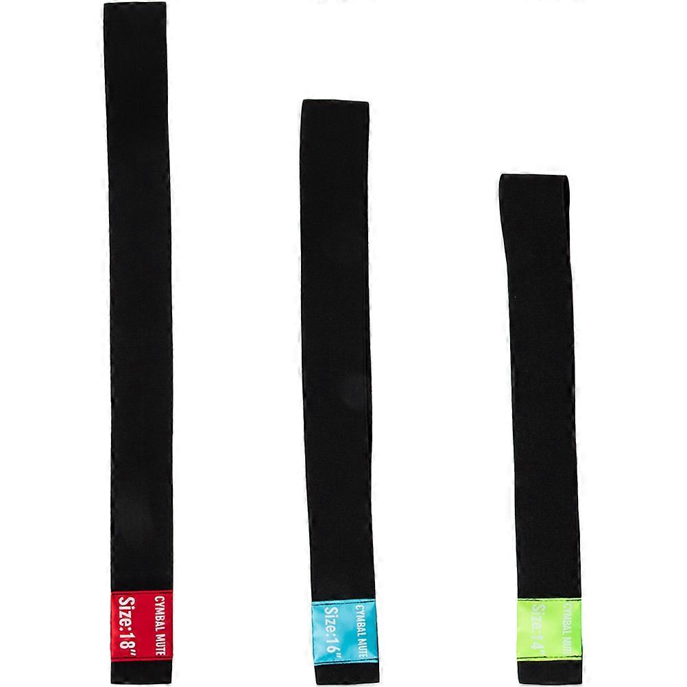 Cymbal Mute Elastic Belt 3Pcs Drum Players Easy Assemble And Disassemble Assorted Color