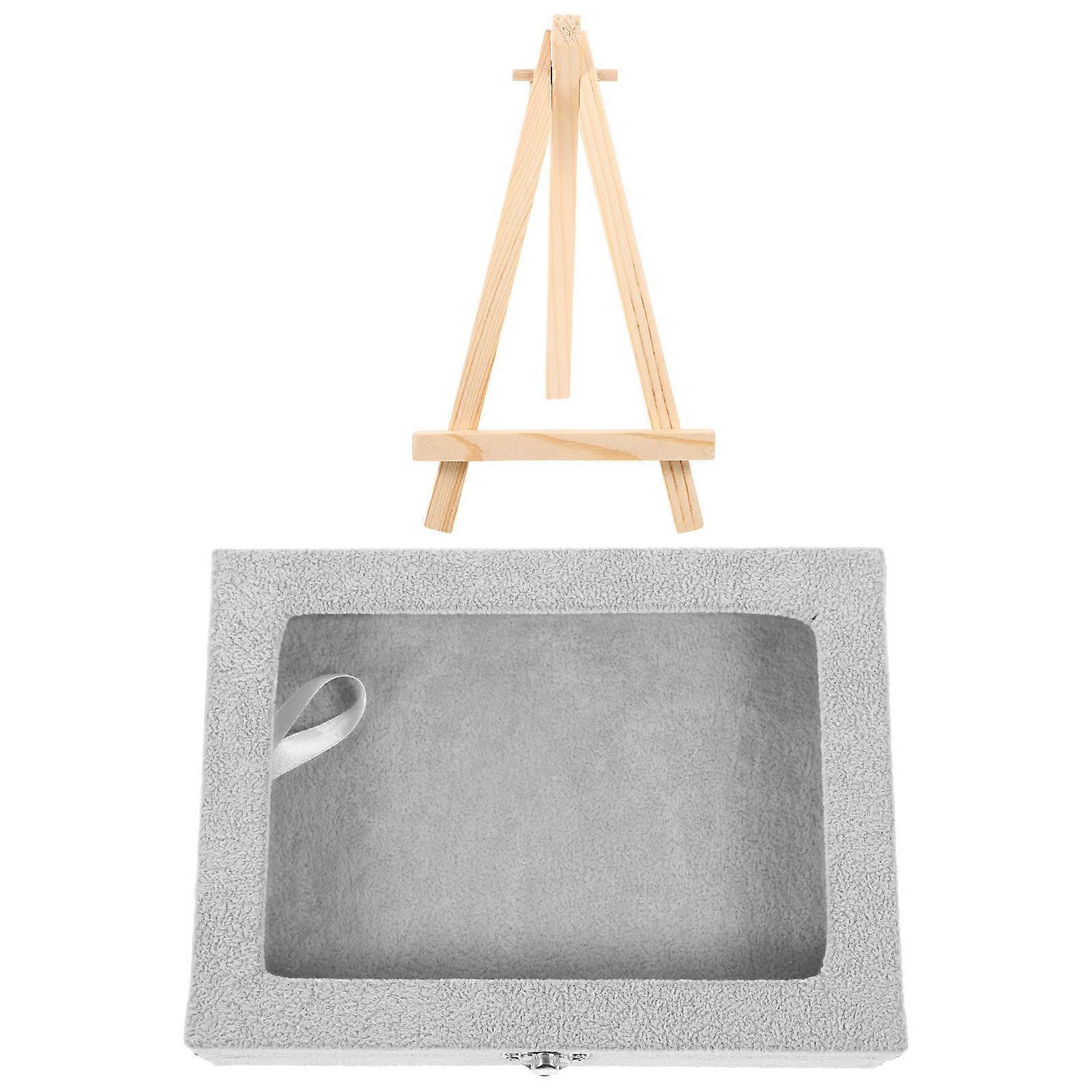 Jewelry Display Case with Clear Window for Pin Collection 4Sets