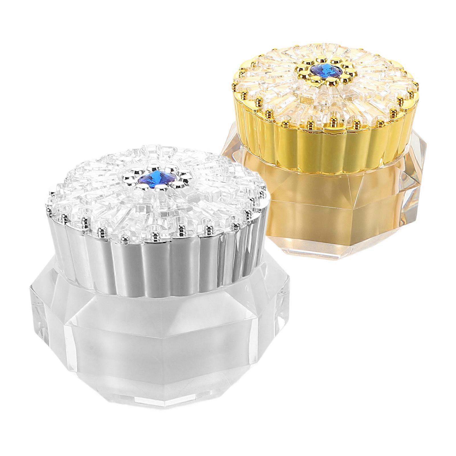 2Pcs Leak Proof Travel Cream Jars for Storage Use Assorted Color Acrylic Containers