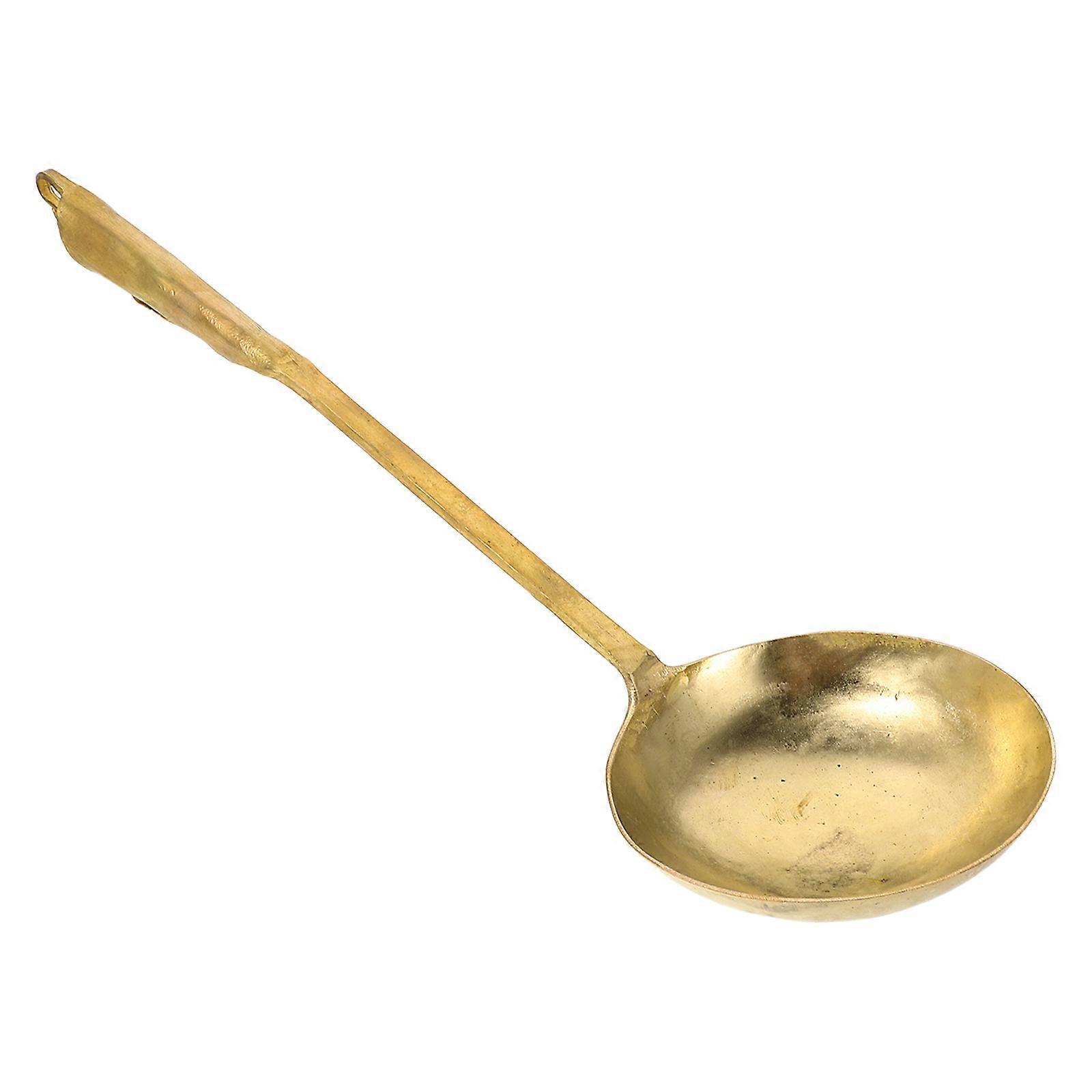 Brass Table Spoon for Sugar with Heat Resistant Long Handle Coffee Spoon
