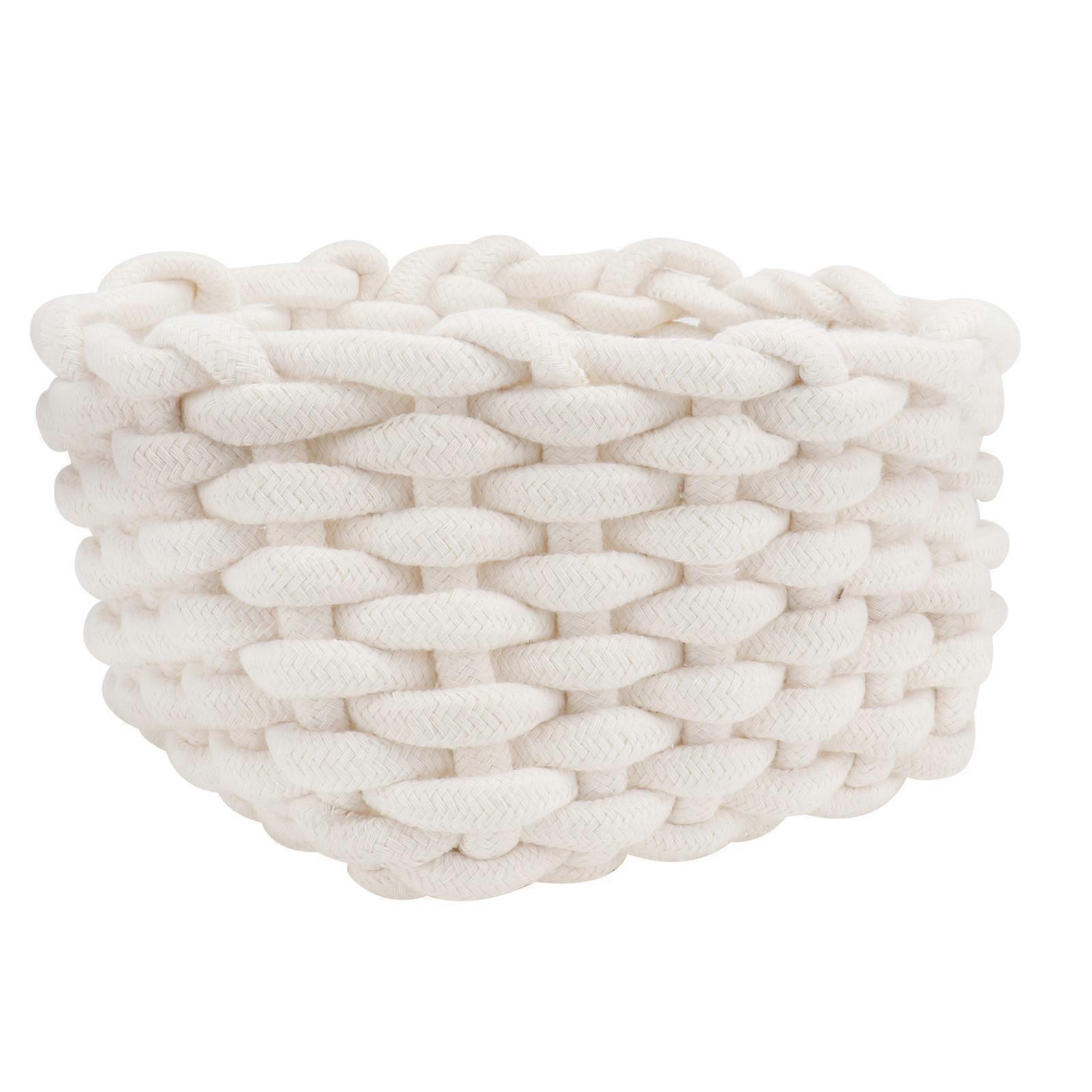 Sundries Basket Multipurpose Basket for Storage Using 1Pcs Beige Cotton