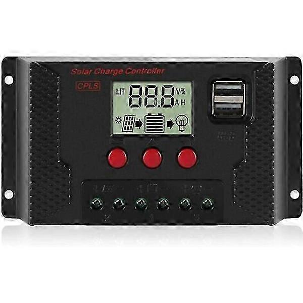 Charging Control 30a Solar Panel Charge Controller Automatic Identification 12v/24v With Lcd Display