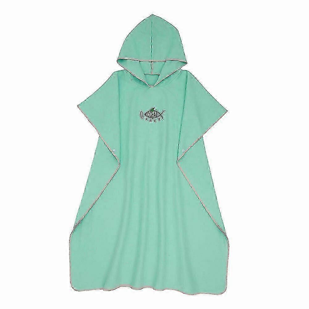 Hooded Poncho Unisex Beach Changing Robegreen