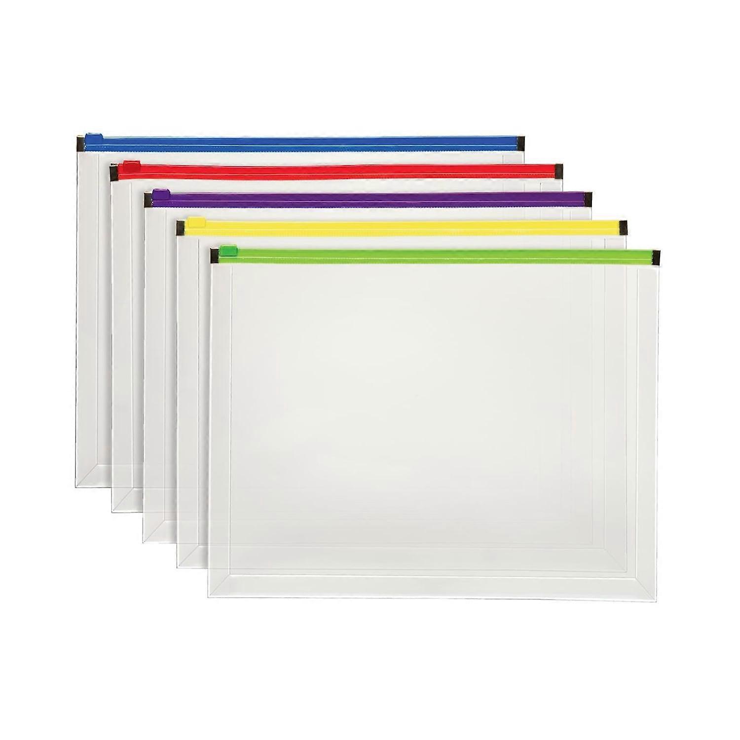 Pendaflex Poly Zip Envelope, Letter Size, Assorted, 5-Pack