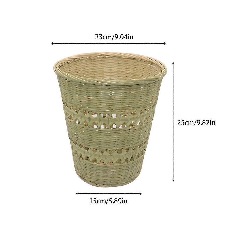 Round Bamboo Storage Basket For Bathroom And Laundry Container 1Pcs