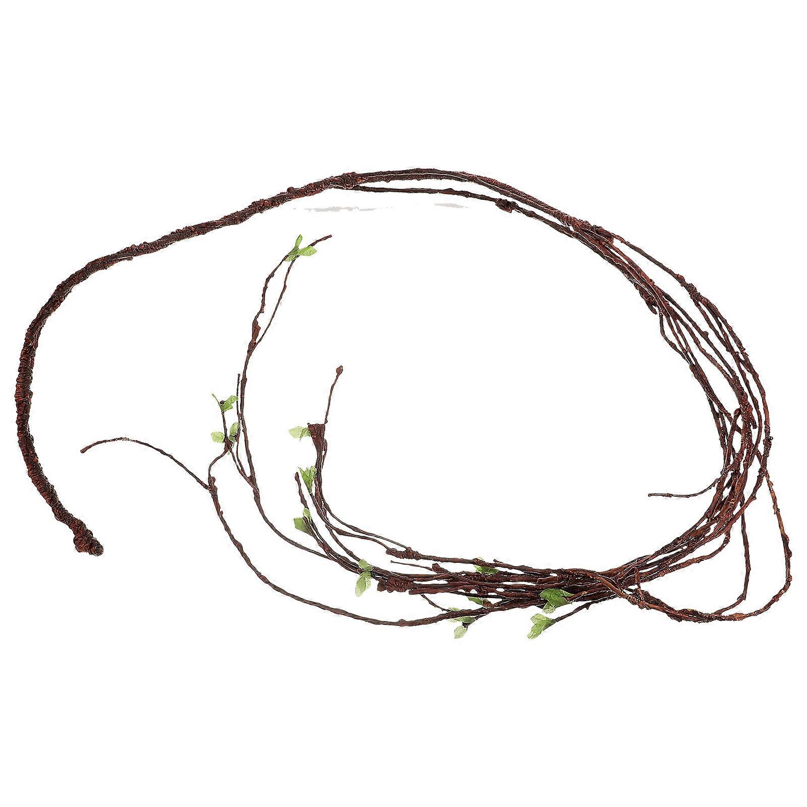 Reptile Terrarium Fake Vine 2Pcs Climbing Support Decorative Approach For Reptiles Brown Simulation Model