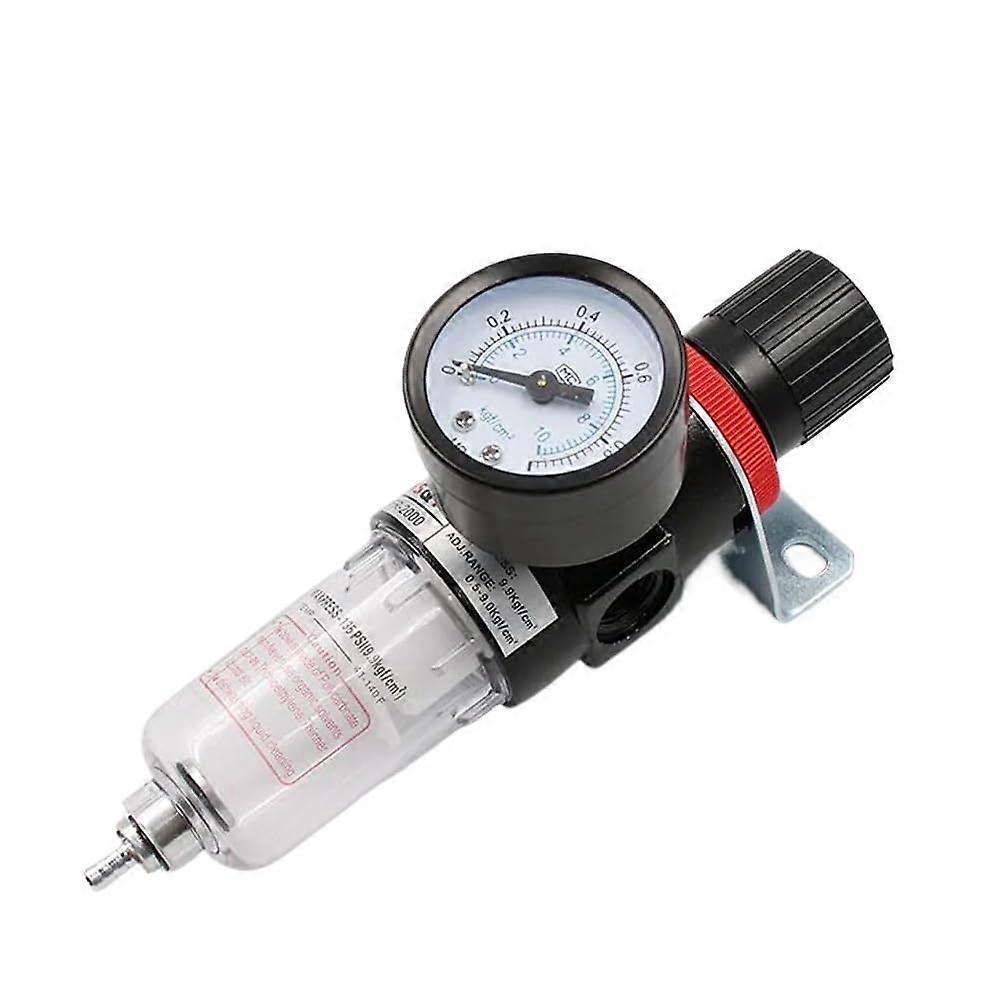 AFR2000 Air Filter Regulator with Gauge for Compressor, Precise Pressure Control and Oil Water Separation