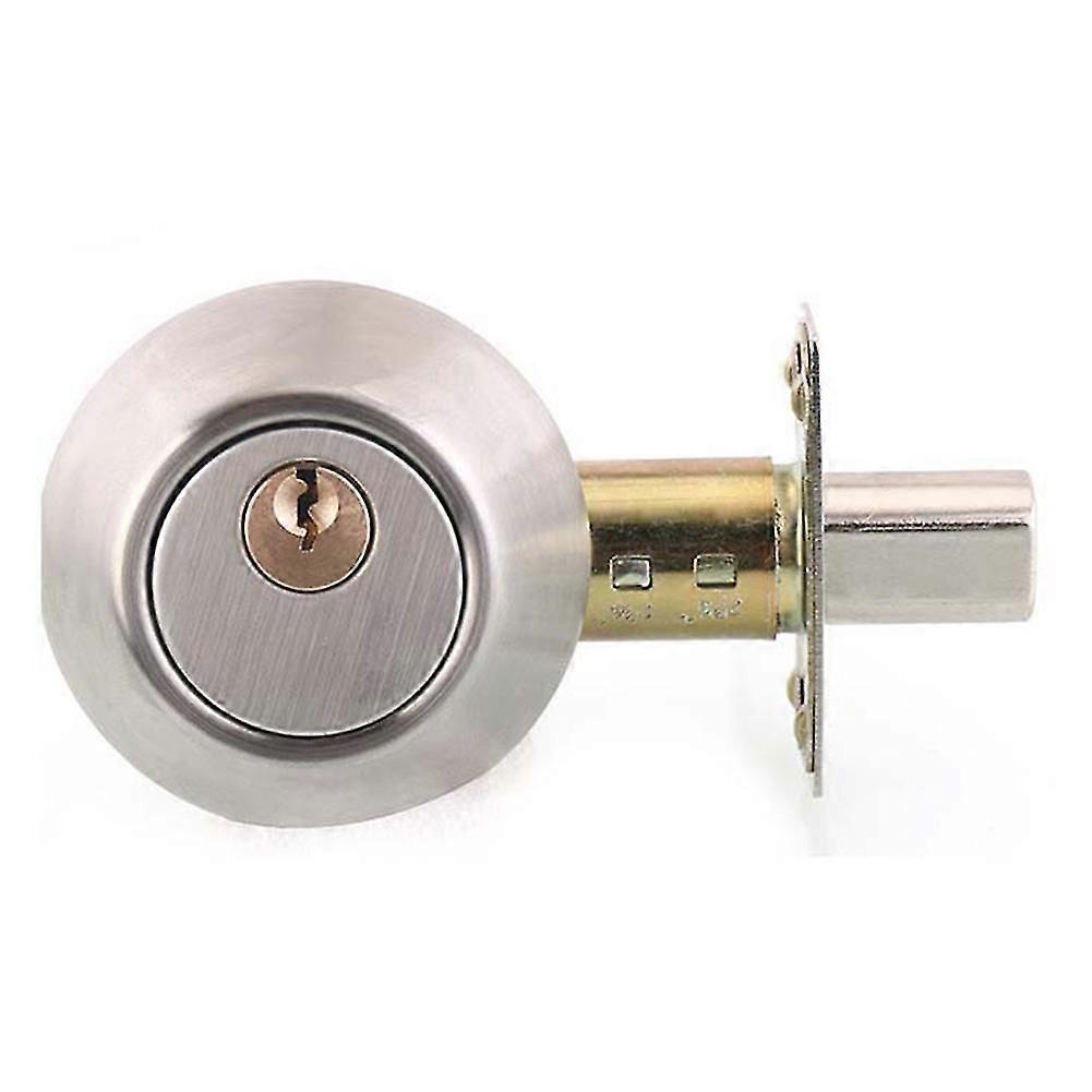 Round Handle Door Knobs Stainless Steel Entrance Interior Passage Locks Key