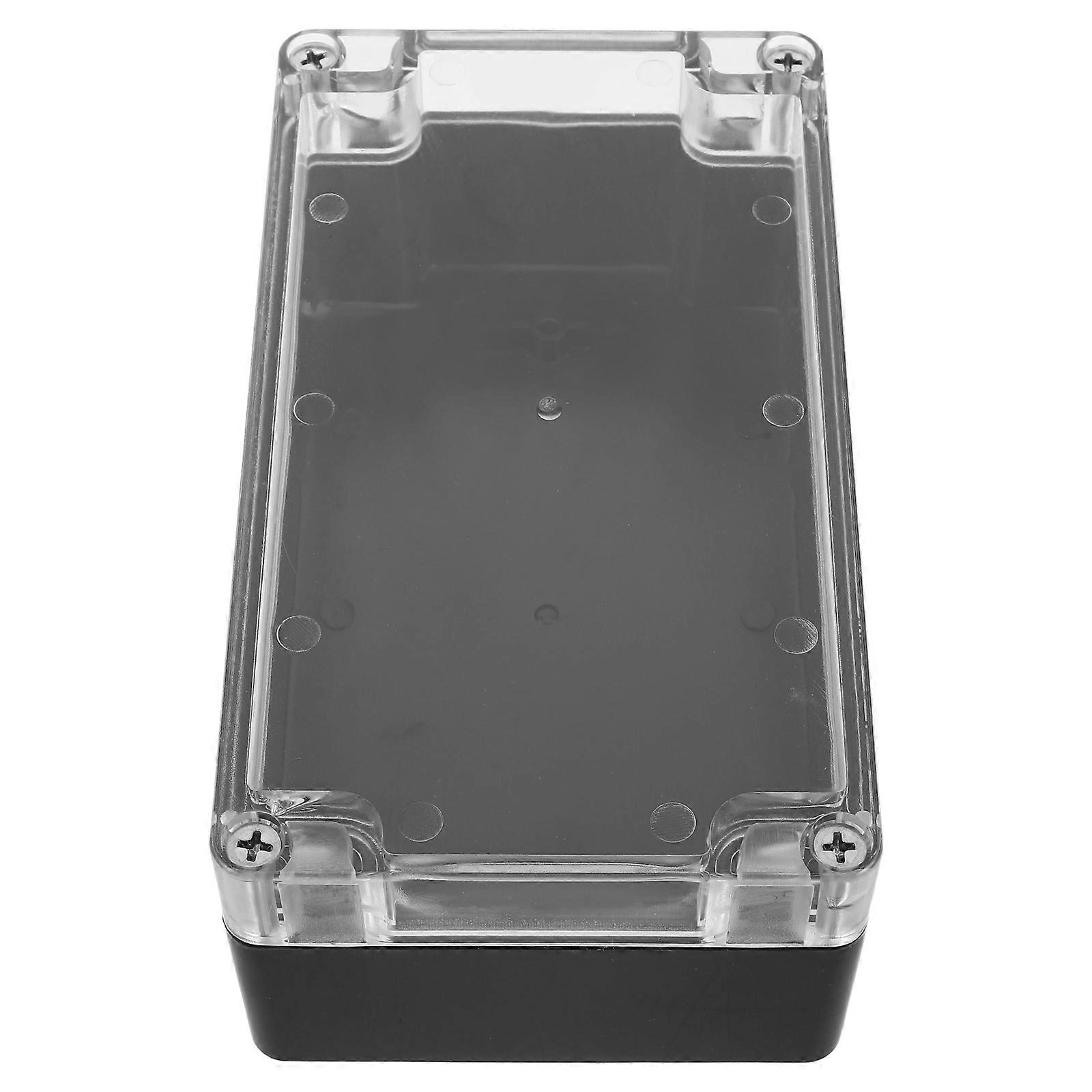 Black Waterproof Junction Box with Transparent Cover for Home Use ABS Material 4.33x4.33x2.68 Inches