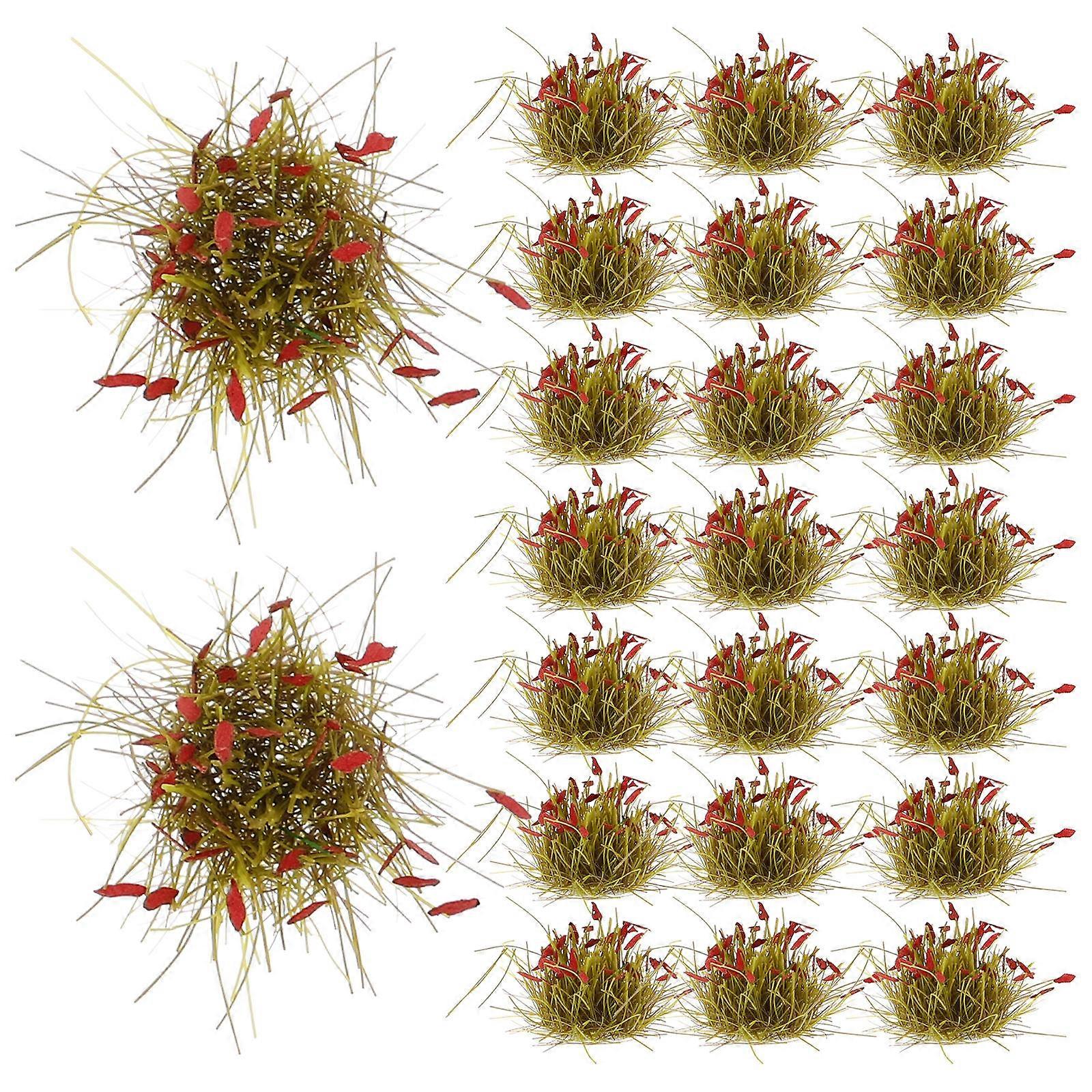 Artificial Grass Cluster Model for Decoration 32Pcs Miniature Landscape Ornament