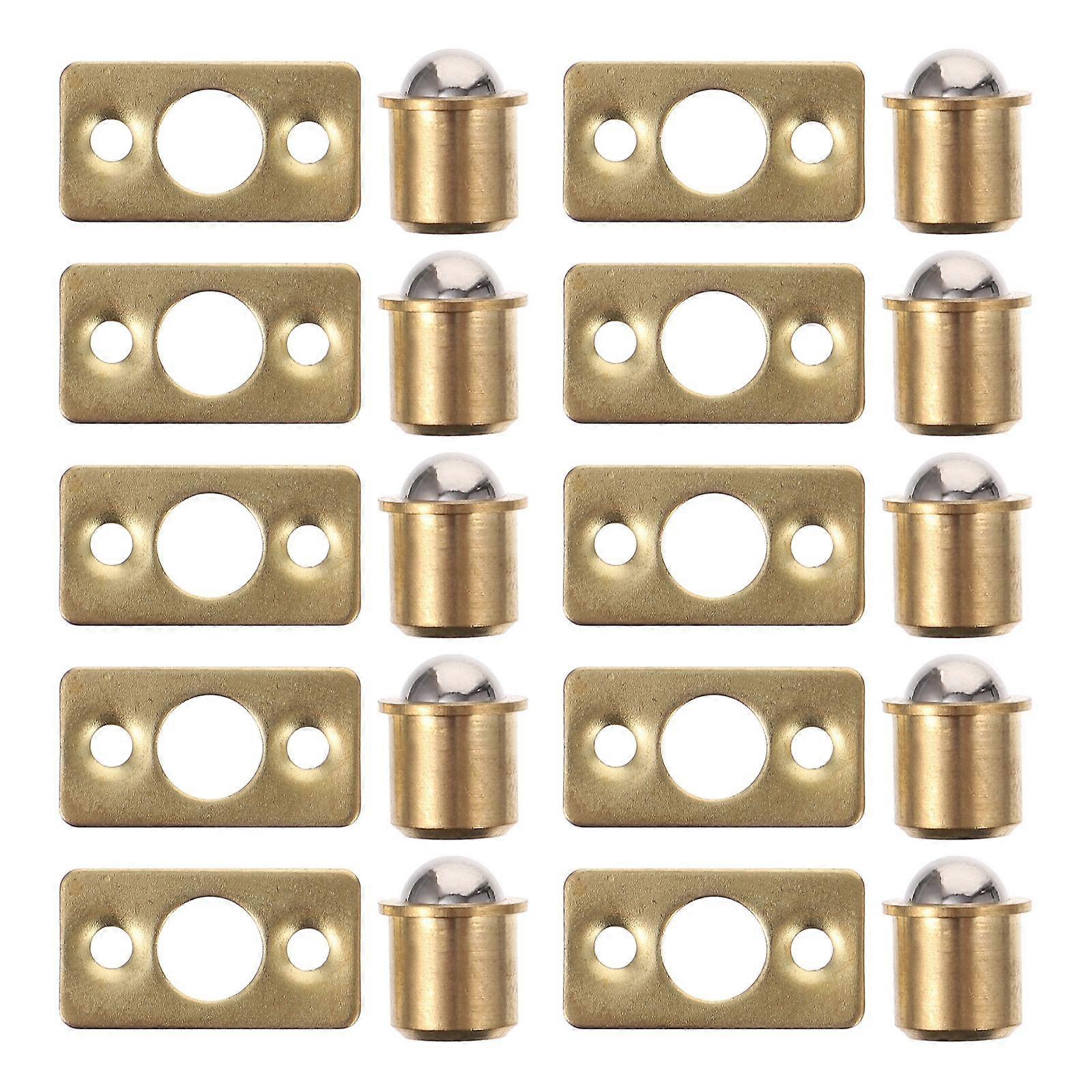 Golden Copper Ball Catch Latch for Door Spring Ball Lock 10Pcs