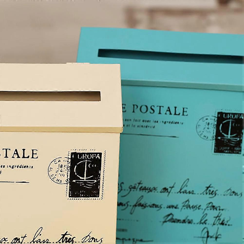 Vintage Wall-Mount Mailbox Creative Home Decor Photo Prop Durable Structure 1Set