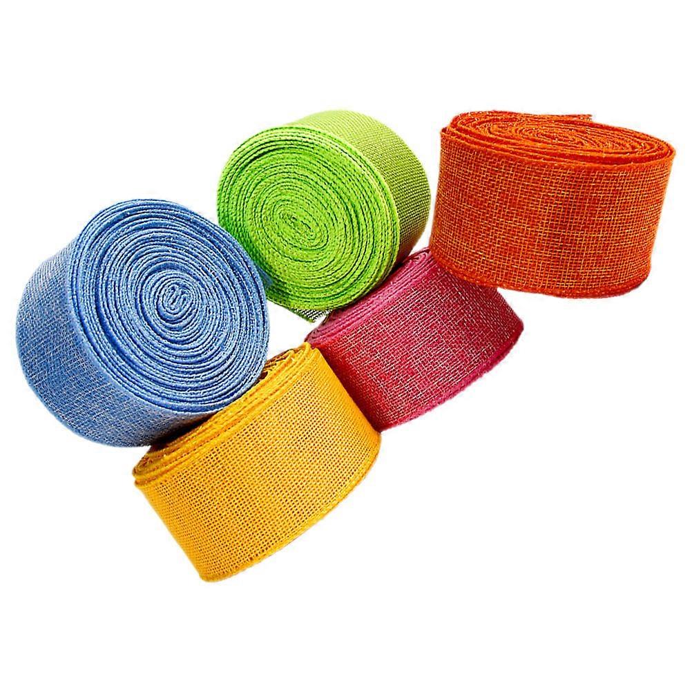Festival Package Bowknot Ribbon for Gift Wrapping 5 Rolls
