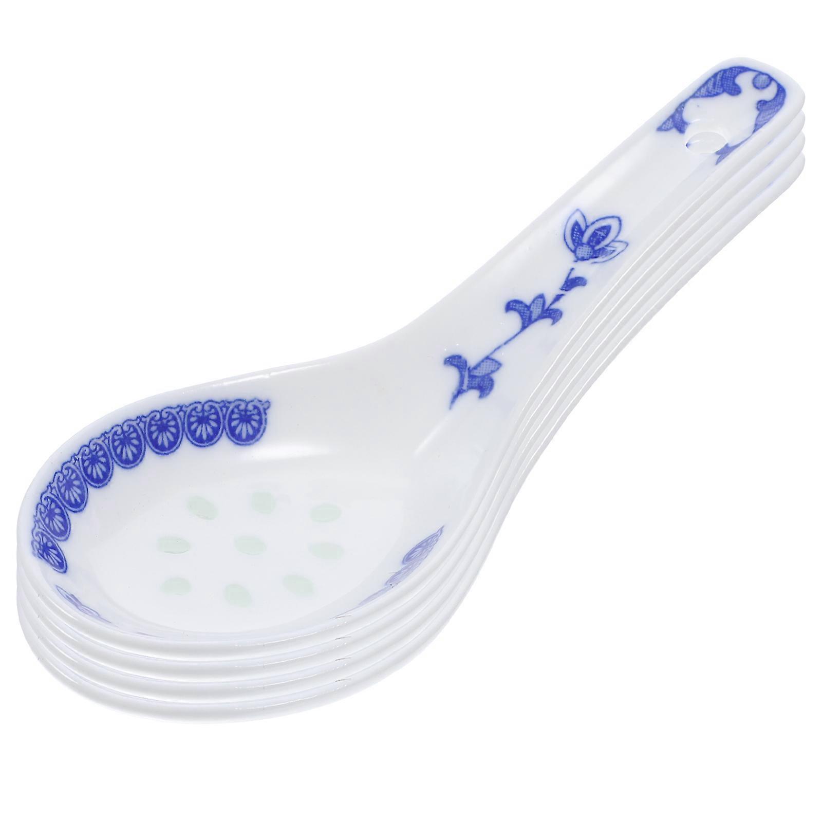 Soup Spoons Ceramic Powder Spoons for Home Use 4Pcs Tableware