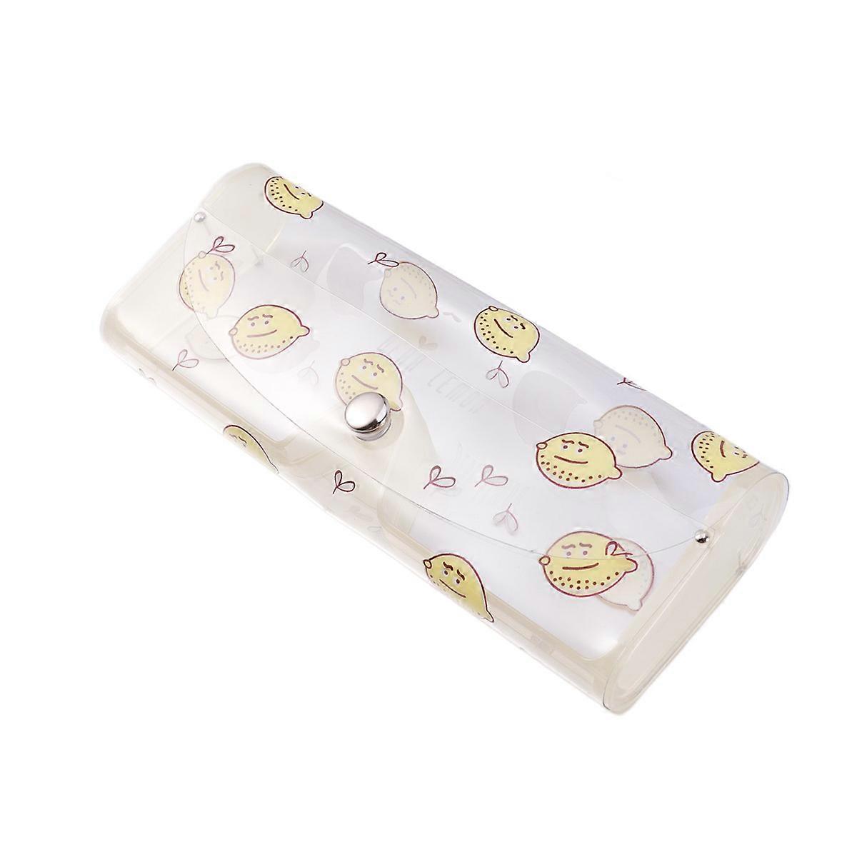 Clear Glasses Case Lemon Plastic Eyeglasses Box with Buckle Clamshell