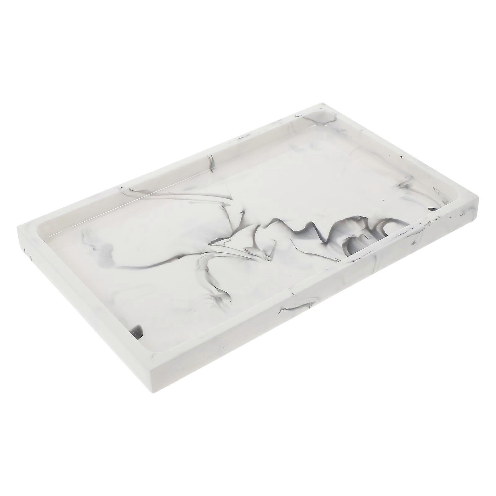 Resin Storage Tray Multi-Function Makeup Tray for Home 3Pcs Bathroom Set