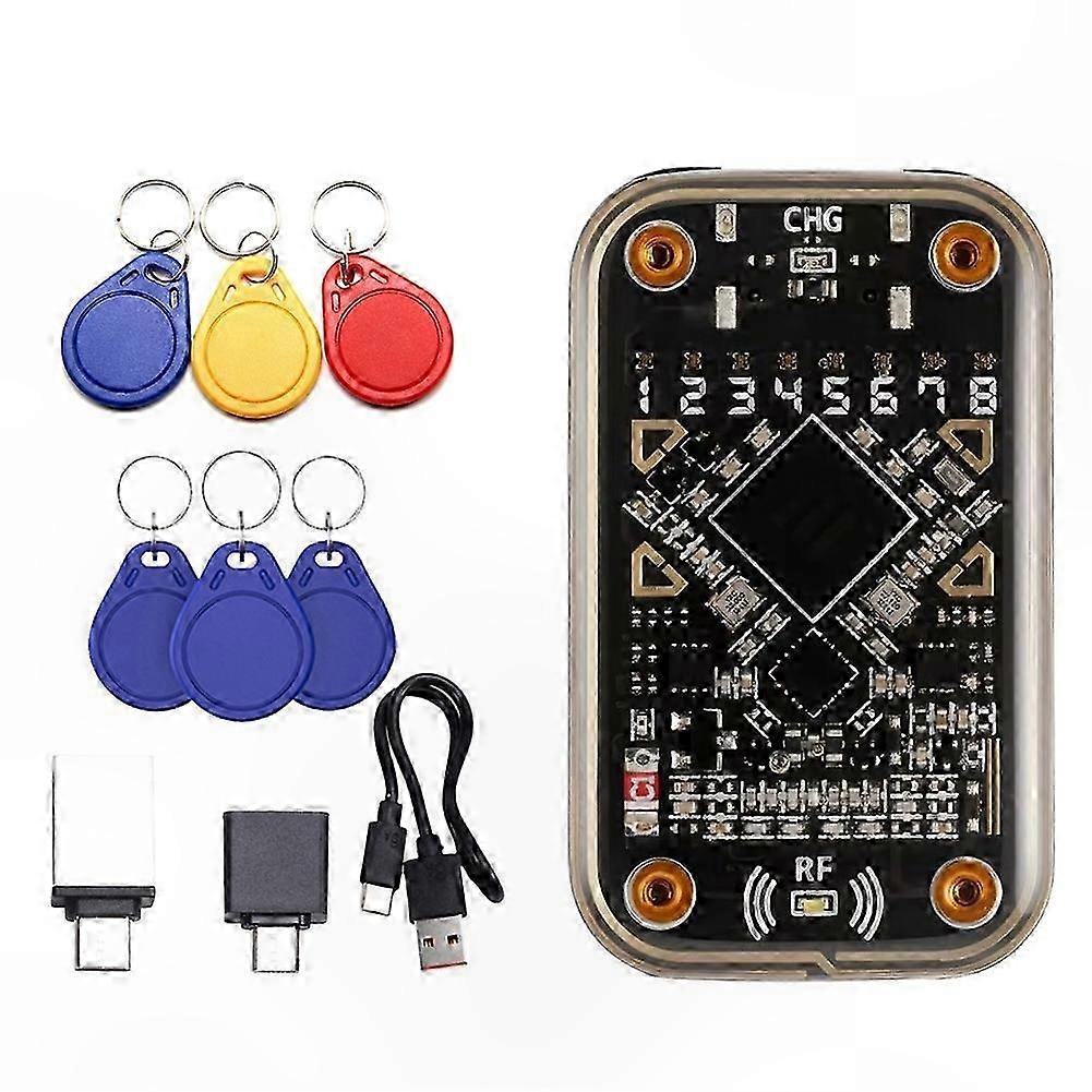 NFC-Compatible RFID Smart Card Emulator with 3x CUID/UID Keychain and Contactless Chip Reader Functionality