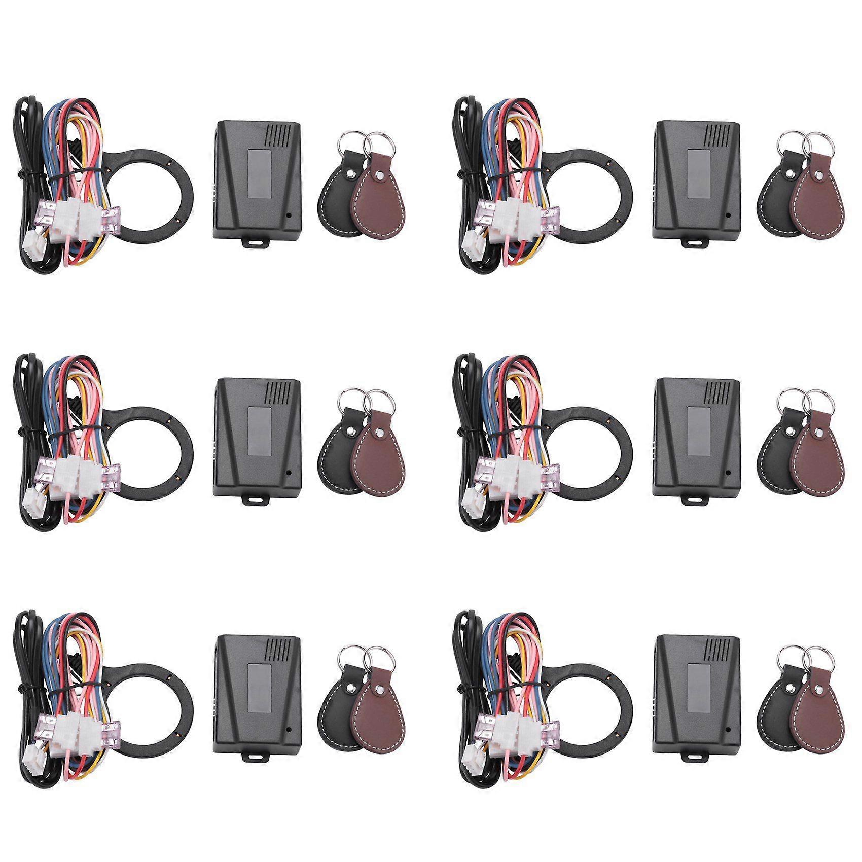 6X Smart Car Engine Push Start Stop Button Rfid Lock Ignition Keyless Entry System Auto Start Stop Immobilizer Starline