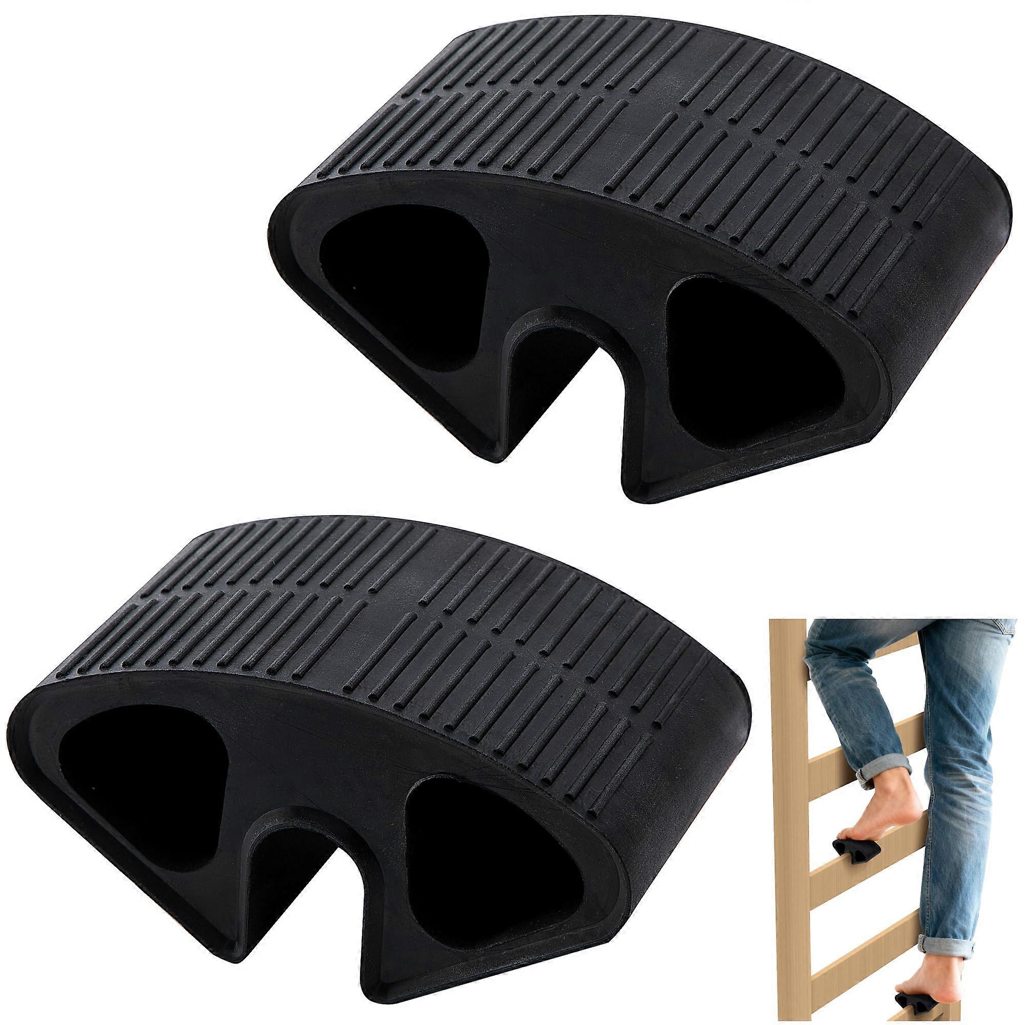 2 Pcs Dorm Bed Ladder Protector with AntiSlip Rubber Cushioning, Fits 0.77 Inch Rails