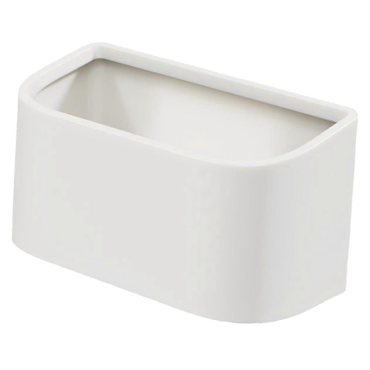 Wall Mounted Kitchen Trash Can No Lid, SpaceSaving Hanging Garbage Bin for Bathroom, Bedroom, White