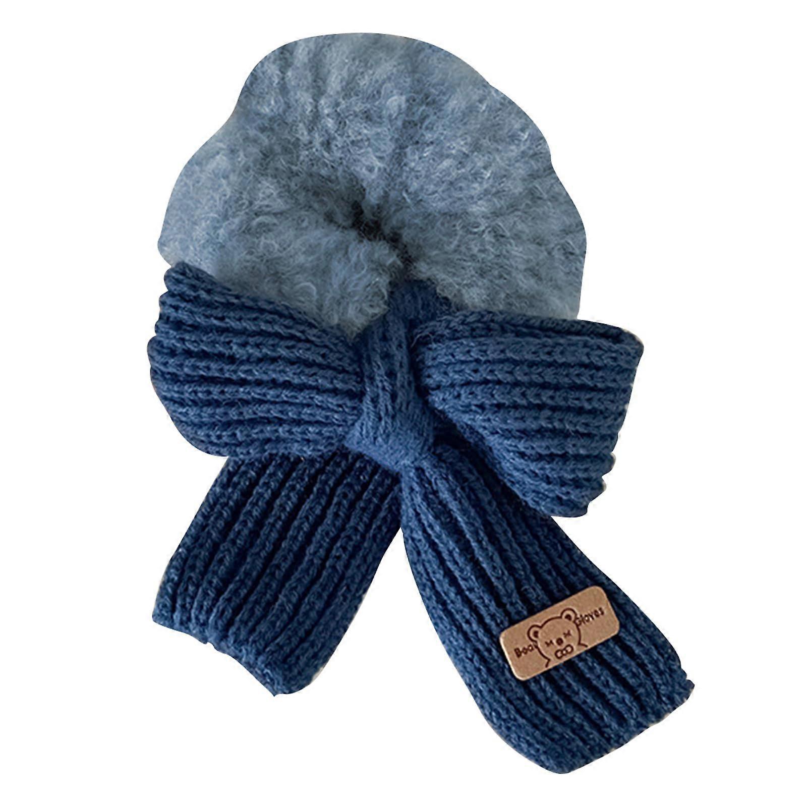 Hair Scrunchie with Plush Bow, Soft Elastic Ponytail Holder for Secure and Comfortable Styling Blue