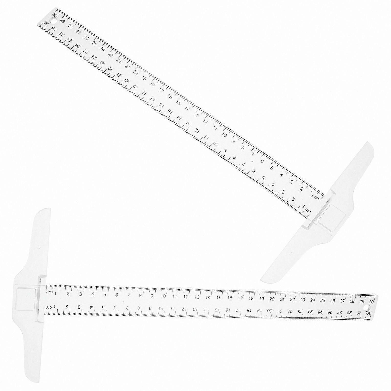 2-Pack Plastic T-Square Ruler for Crafting and Drafting Projects