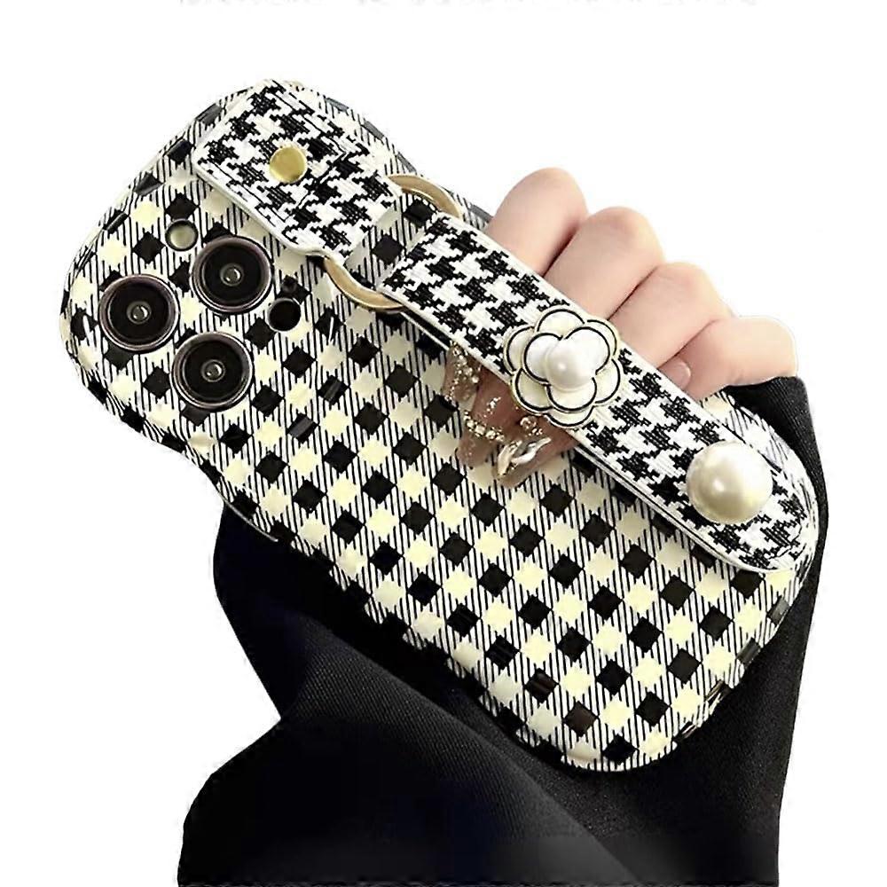 Leopard Print Silicone Case with Wrist Strap, ShockAbsorbing Slim Cover for iPhone Pro Max