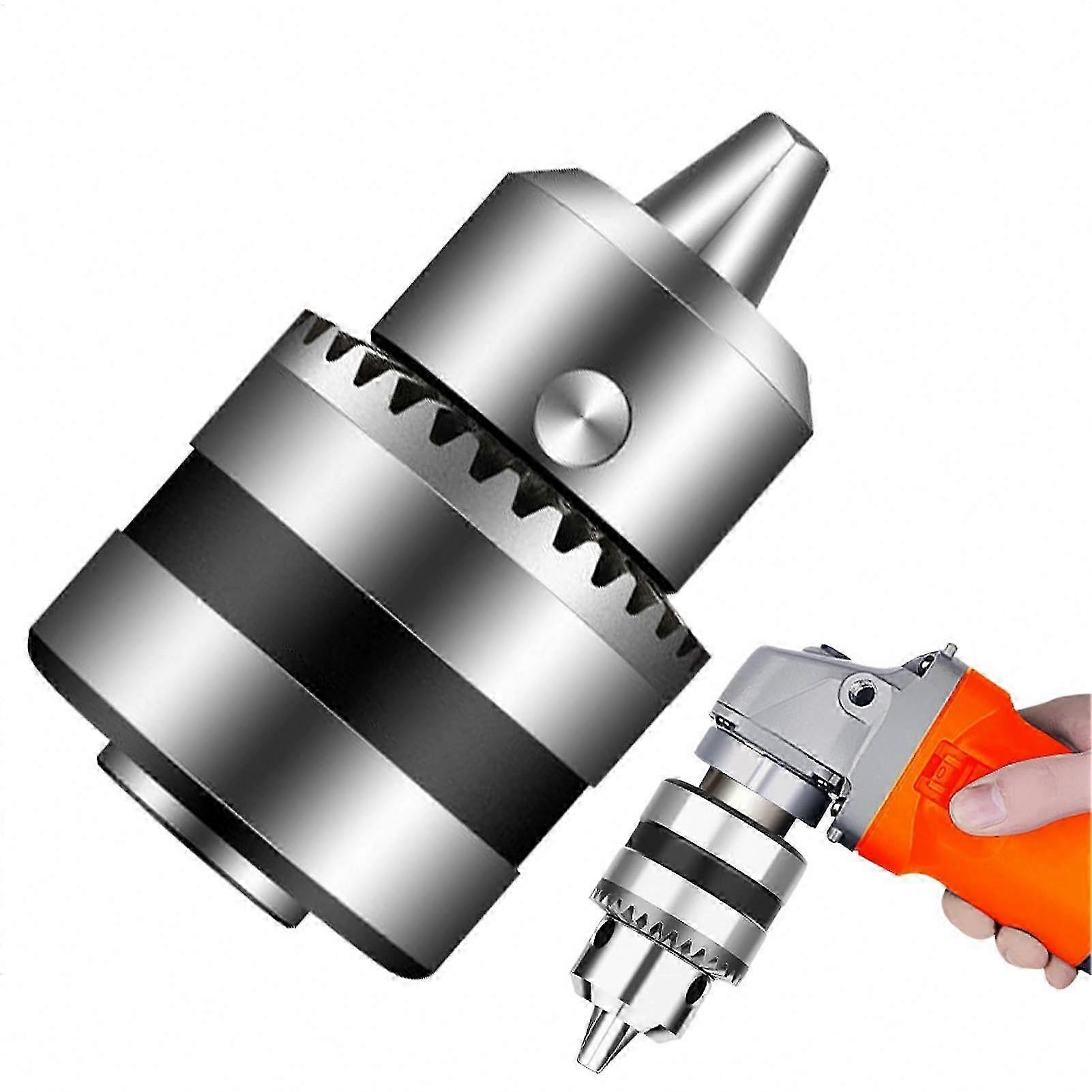 Adjustable Drill Chuck Adapter for Angle Grinders | Durable Metal Attachment for Power Tool Compatibility | Easy-to-Use Design