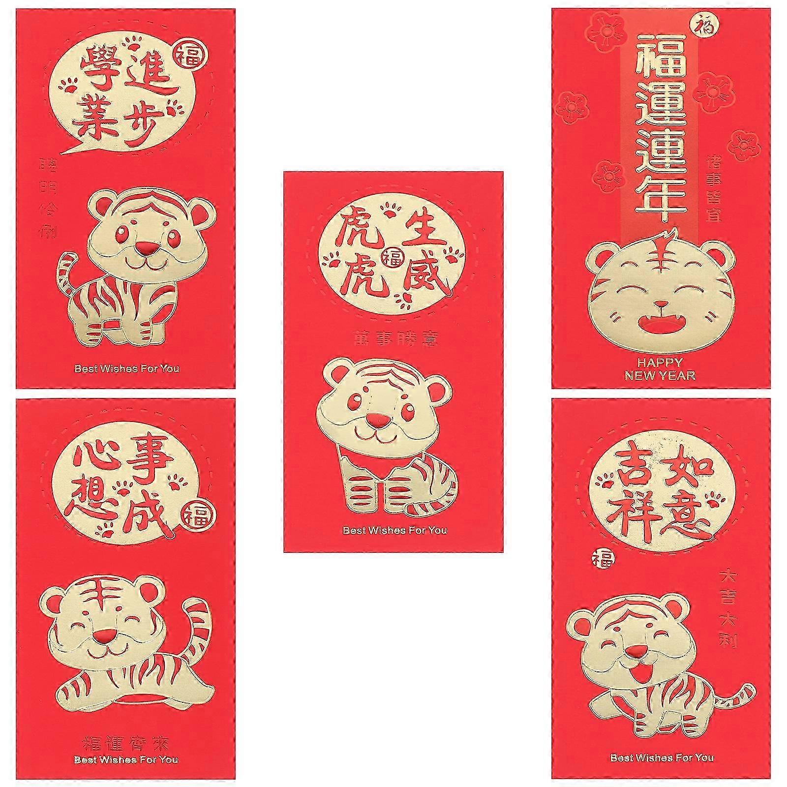 Chinese Style Red Packets for Storage Use 30Pcs Red Envelopes Set