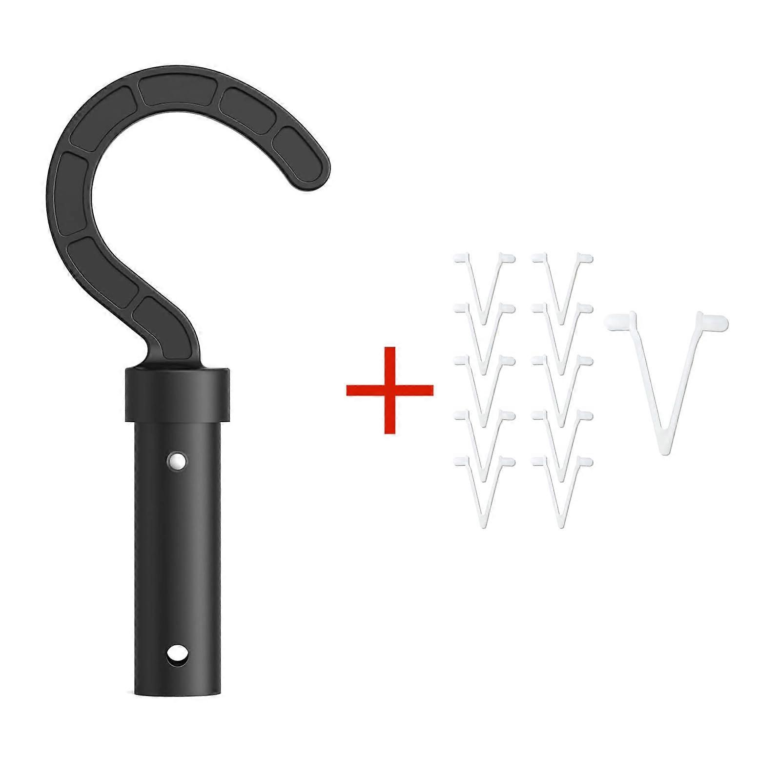 Pool Cleaner Hook with 10 Pack V Springs, Universal Robotic Pool Cleaner Accessories for Secure Retrieval