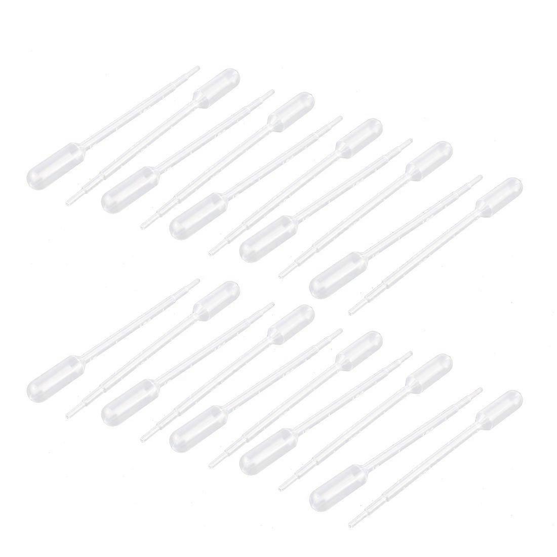 20 Pack 1ml Plastic Transfer Pipettes Disposable Eye Droppers for Precise Liquid Measurement