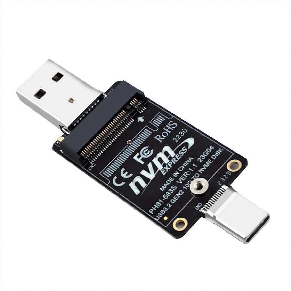 M.2 To USBA Type-C HDD Case Adapter Board NVME HDD