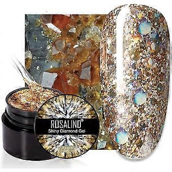 Gold Reflective Gel Nail Polish, Diamond Nail Glitter, Holographic Nail Polish