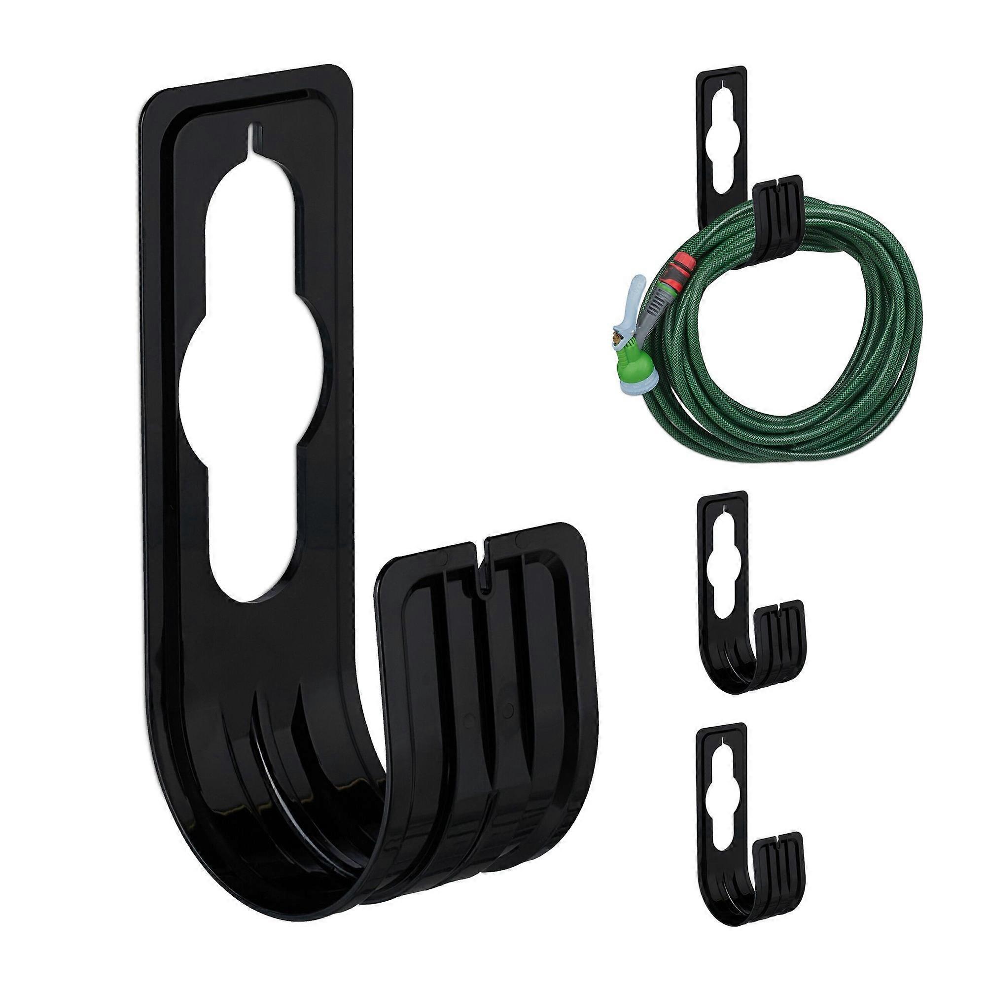 Schwarzer Schlauchhalter Set mit 4 Stück