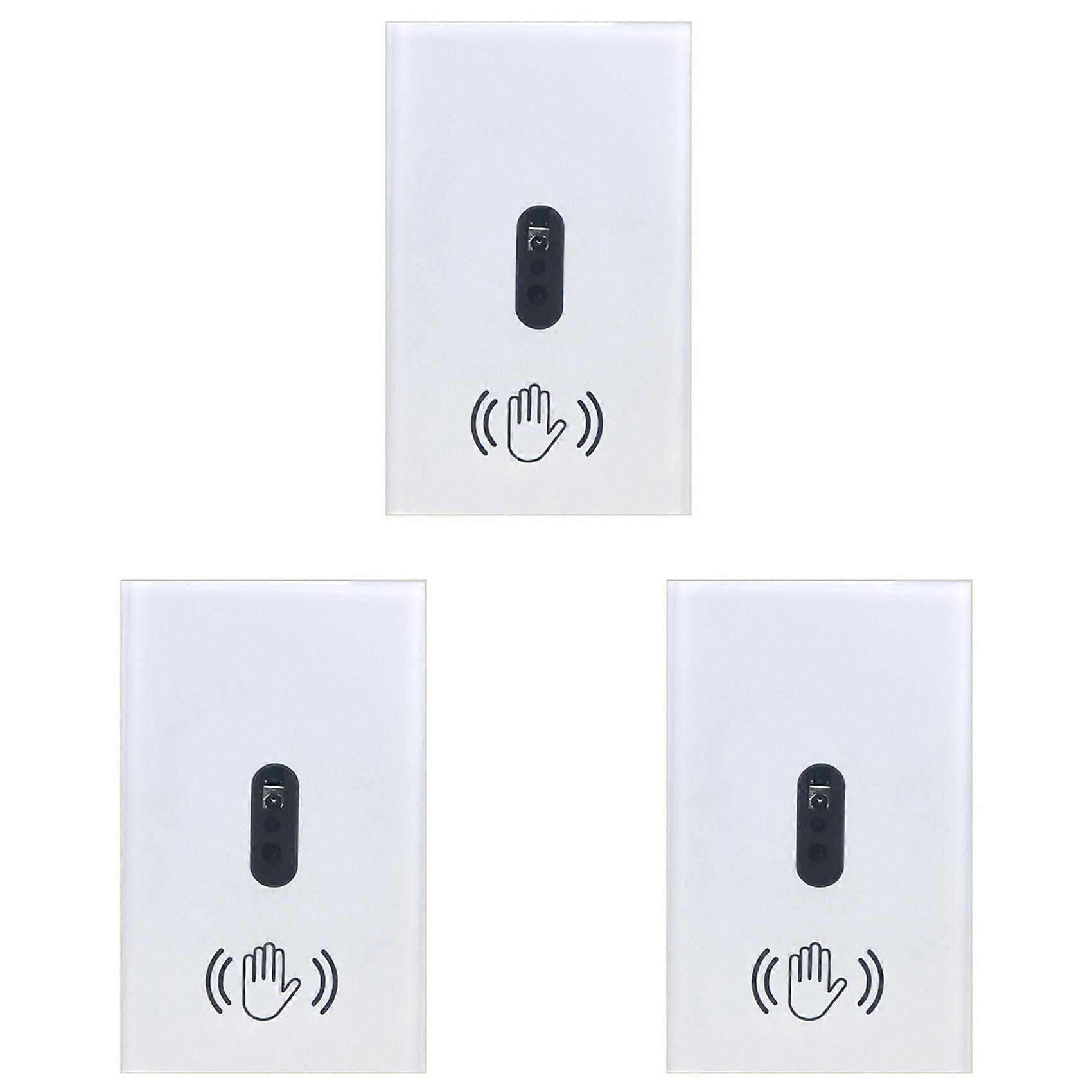 3X Smart Light Switch Wall Light Switch Wave Infrared Sensor No Need Touch Electrical Power on Off US Plug