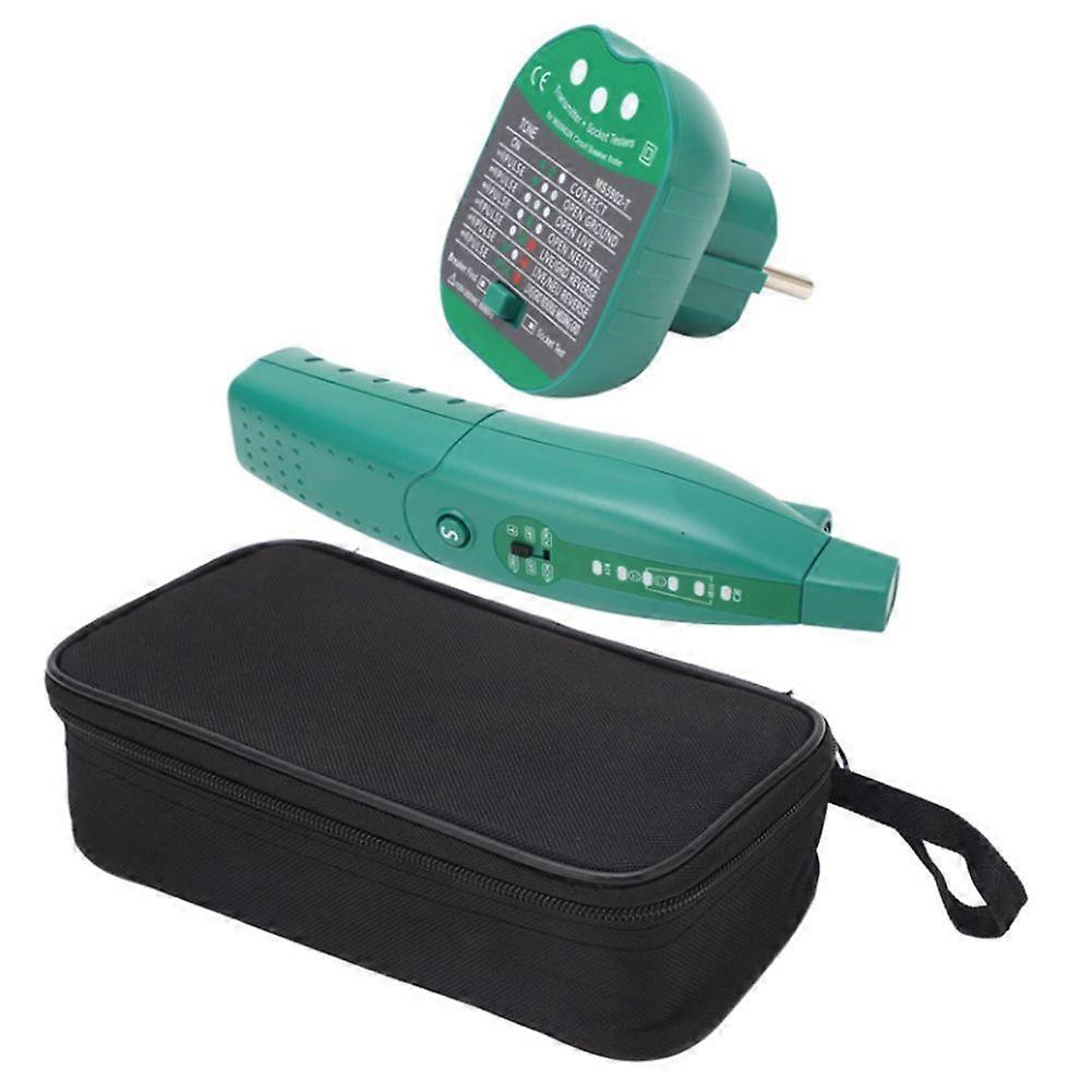 MS5902R Multi-Function Wall Detector Strong Power 220V Hidden Wire Breakpoint Finder Empty Socket Meter EU Plug