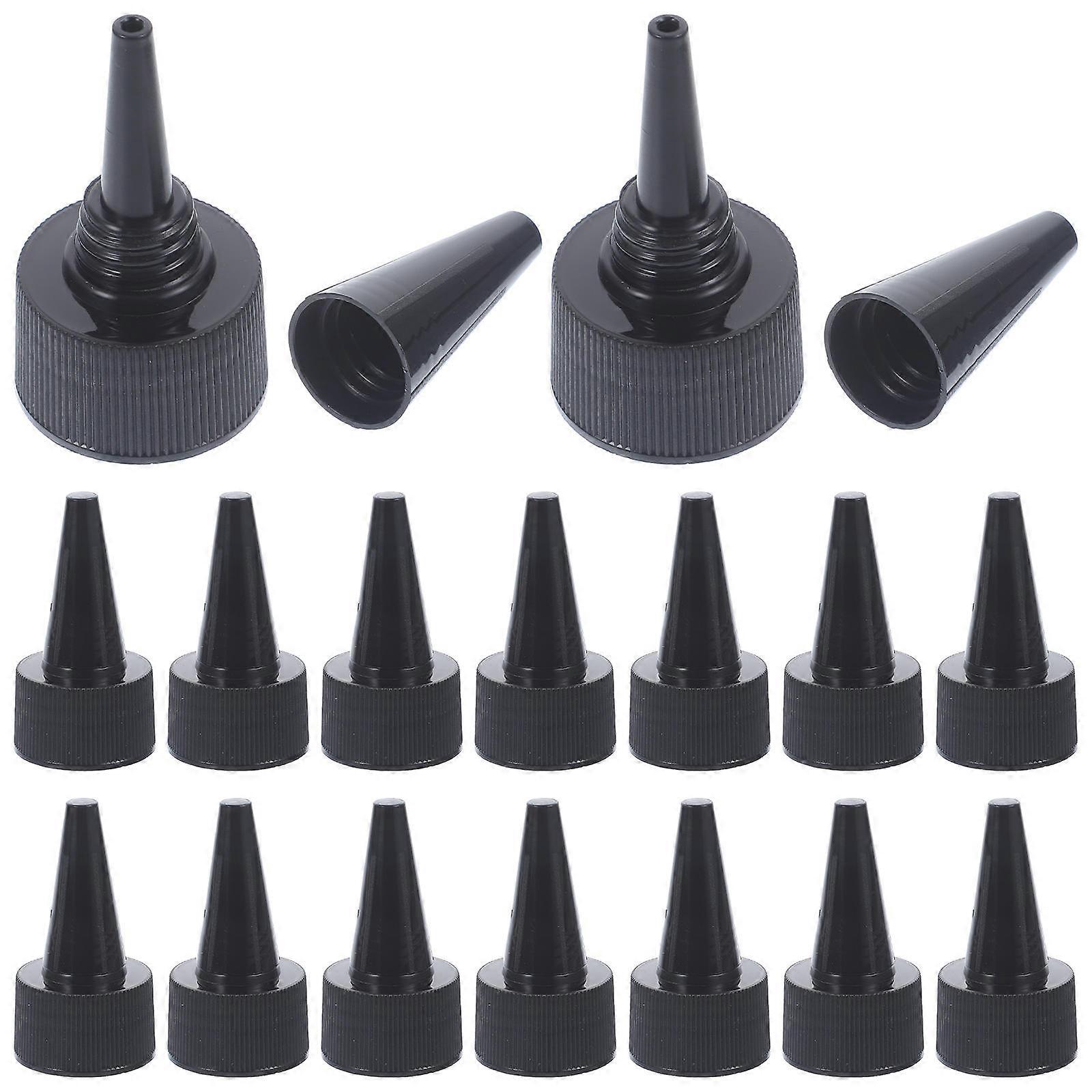 Seal Replacement Caps Leak-Proof Bottle Lids for Bottles 50Pcs Black Plastic