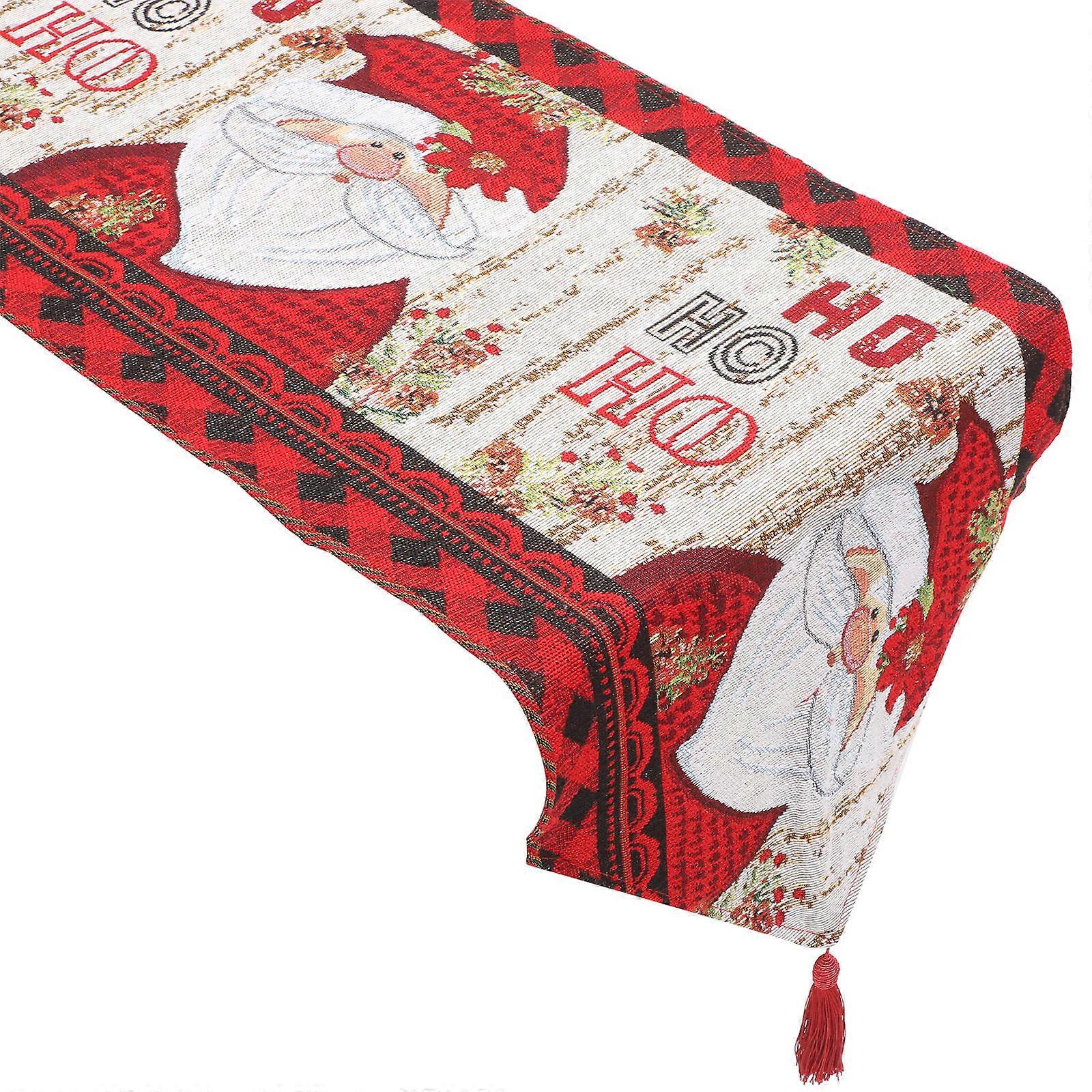Xmas Table Runner For Table Decoration Perfect For Holiday Celebration 4Pcs Rectangular Soft Polyester