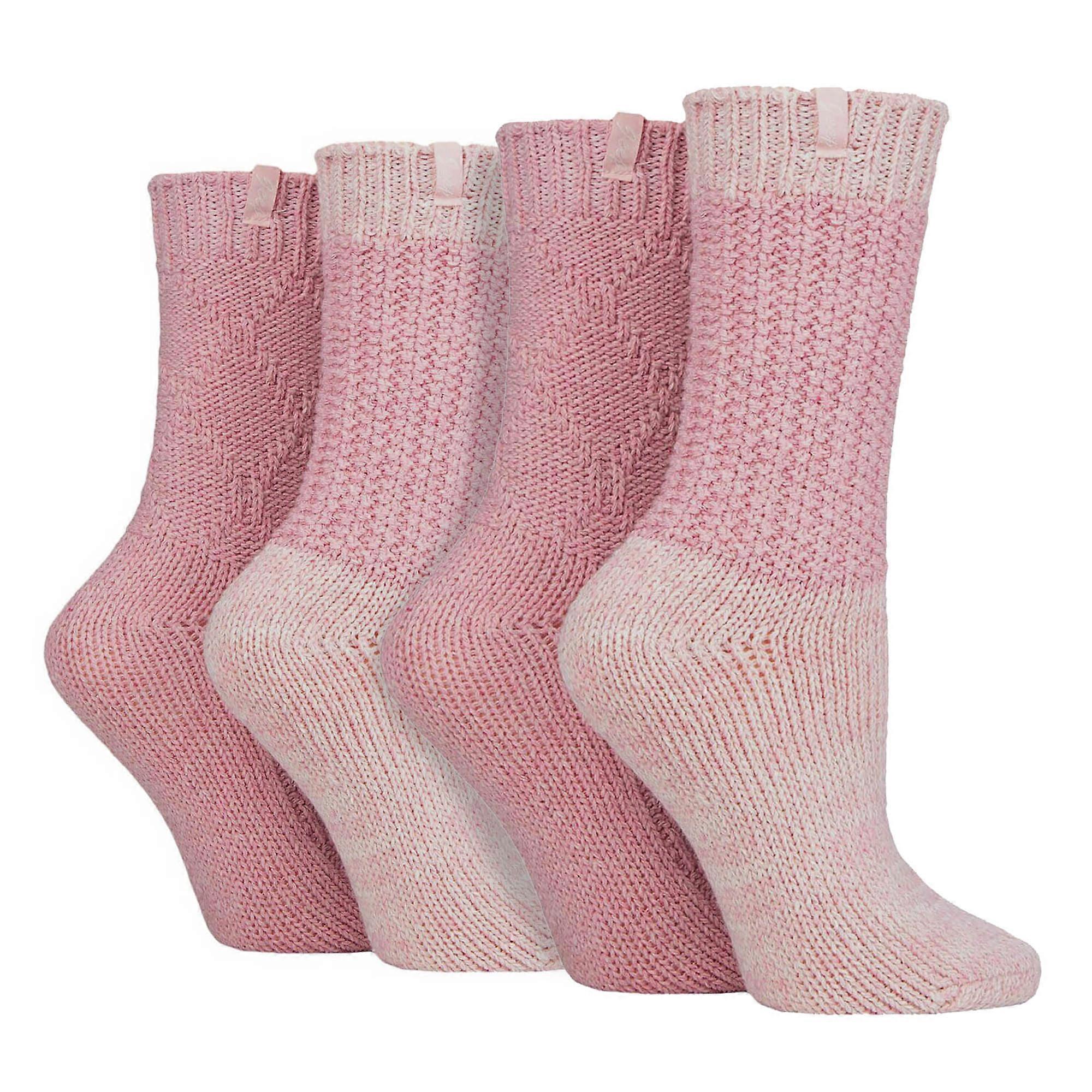 Jeep - 4 Pack Ladies Wool Boot Cable Knit Socks