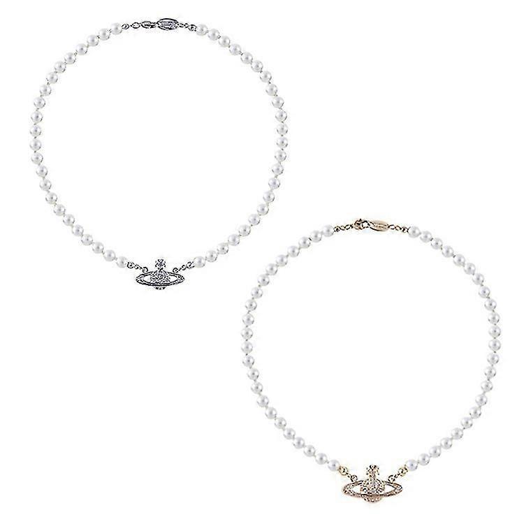 2buc colier perla Set artificiale colier perla