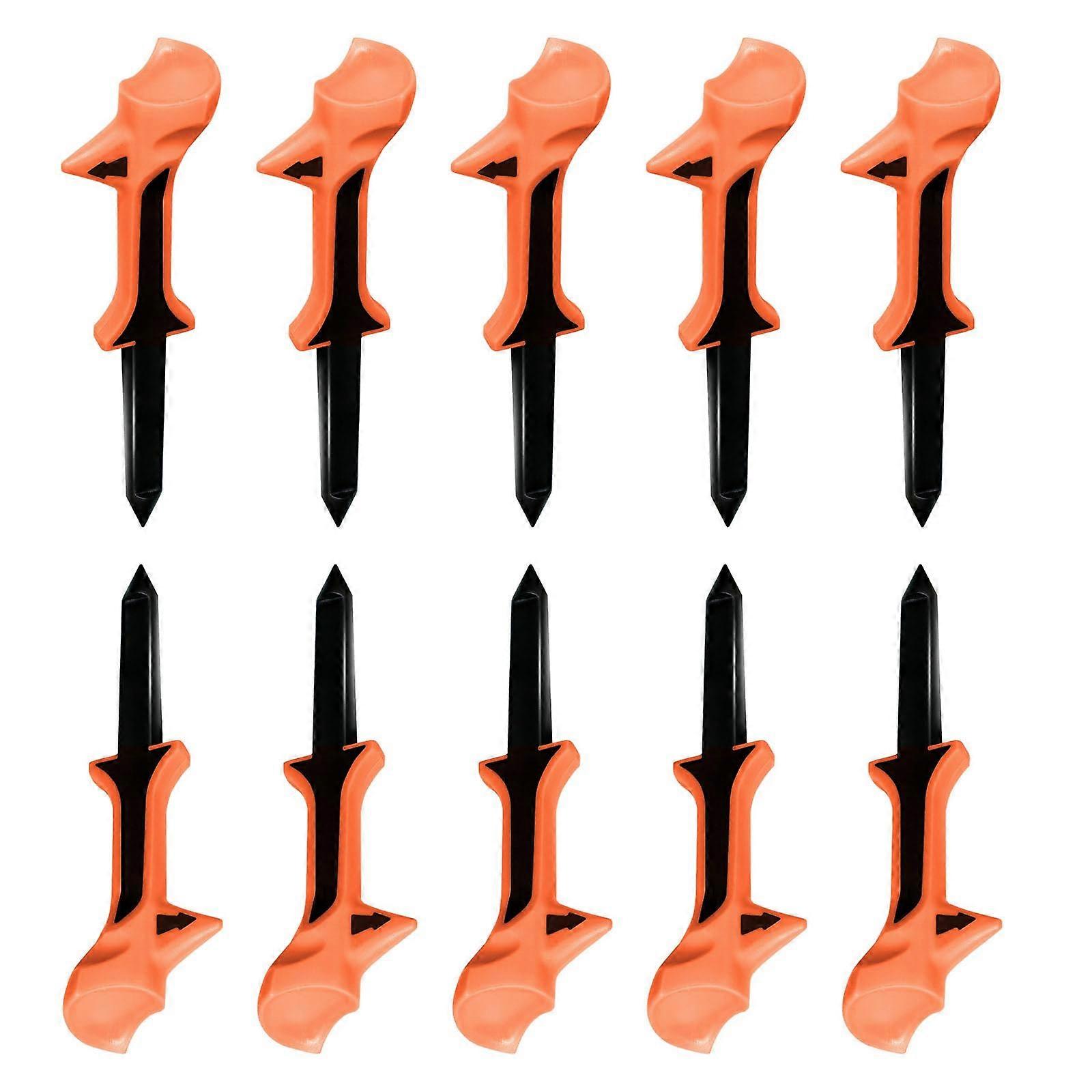 10 Pcs Durable Double Sided Golf Tees ABS TPR Construction for Accurate Shot Alignment and Practice