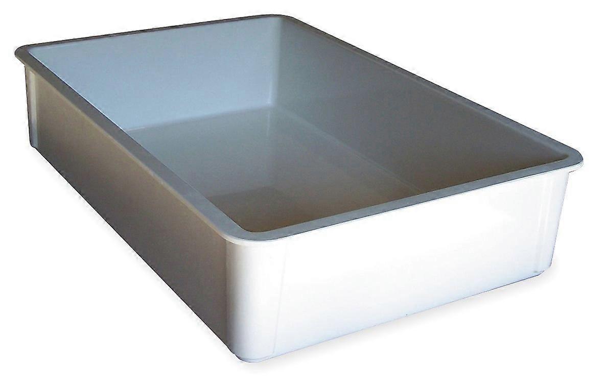 Heavy Duty White Stacking Storage Bin 25 3/4 Inch Durable Container for Secure Modular Organization