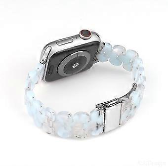 XiHAMA Light Resin Strap Compatible with Apple Watch 38/40/41/42/44/45/46/49mm, Fashion Durable Band w/ Stainless Steel Buckle for Series 10–1, SE &