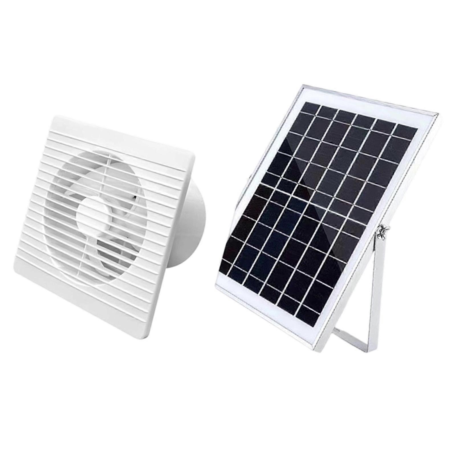 Ventilador de exaustão solar de 12V, 6/8 polegadas, extrator de ar, mini ventilador à prova d'água com painel solar para galinheiro e estufa de 8 polegadas.