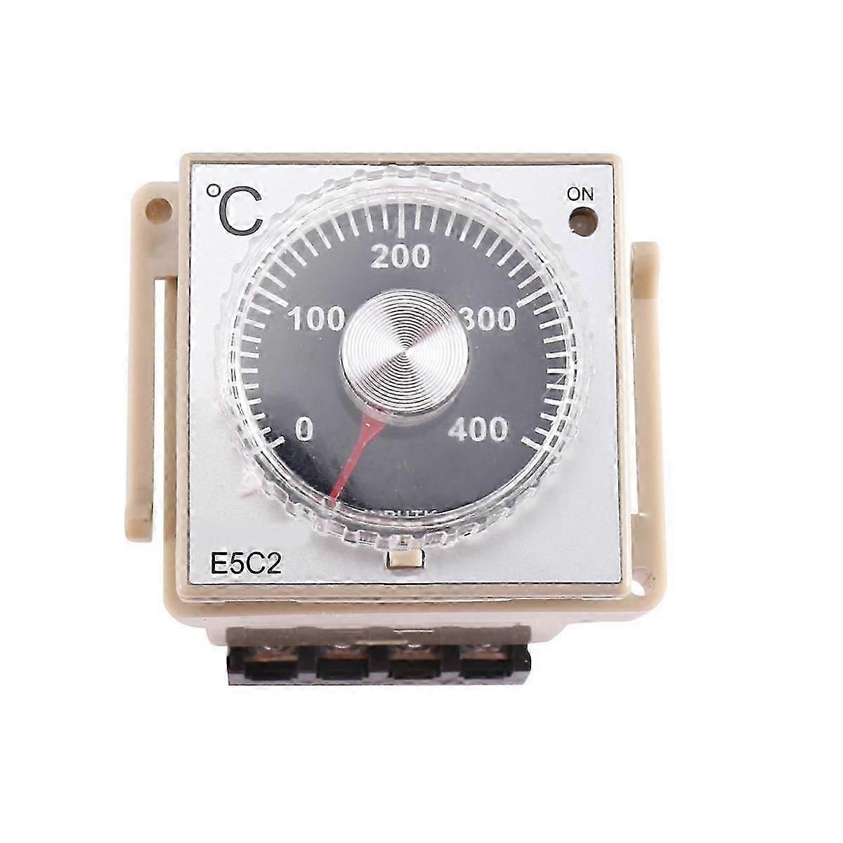 1PCS E5C2 Guide Rail Type Temperature Controller 220V 0~399 Digital Display Pointer Control Switch
