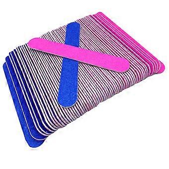 100pcs 8cm Double Sided Nail Files Women Nail File Creative Nail Art Grinding Tool