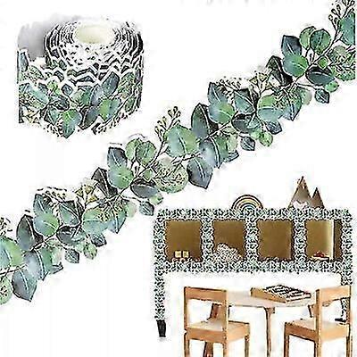 Green Eucalyptus Leaf Border - Classroom Bulletin Board Decor - High Quality DIY